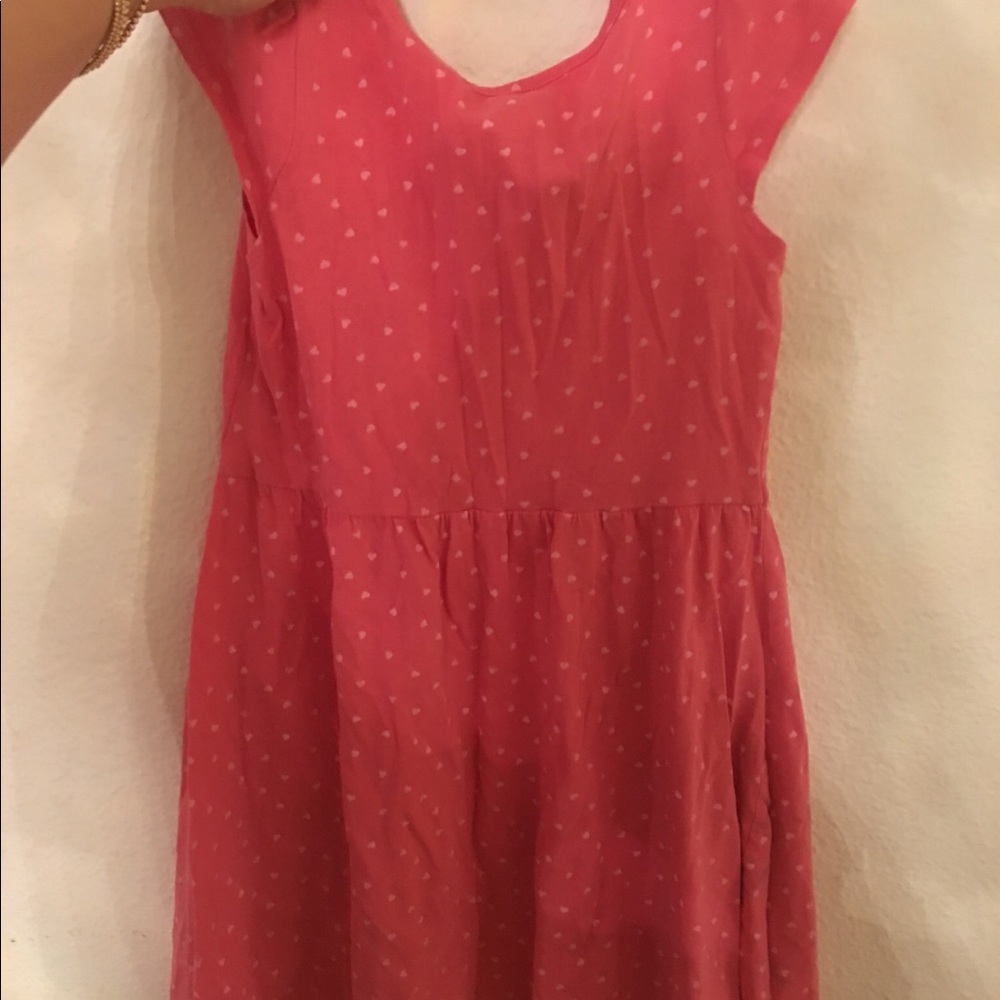 Pink With White Heart H&M Day Flowy Dress